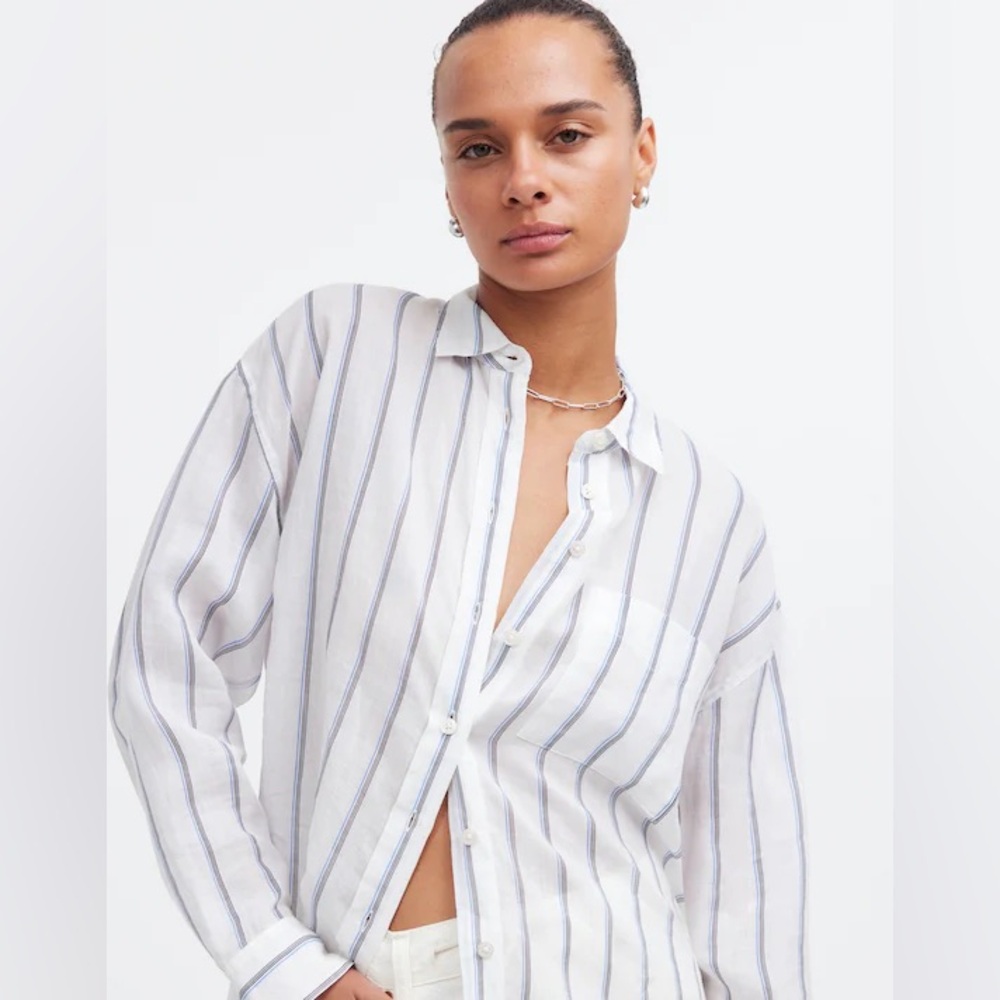 Madewell The Oversized Shirt - Celeste Print